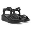 ECCO Sandały Flowt LX Wedge (skóra licowa i nubukowa) czarne damskie