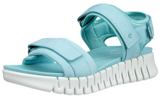 ECCO Sandale Gruuv Sol Lea (Premium-Leder) blau Damen