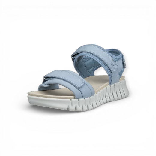 ECCO Sandale Gruuv Sol Lea (Premium-Leder) blau Damen