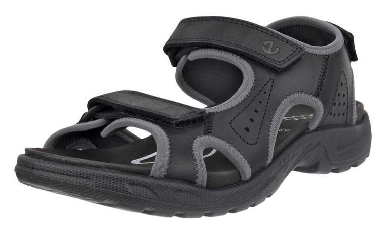 ECCO Hike 3 Strap Sandal (Leather) black Men's
