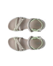 ECCO Sandale Offroad Roam Lea Tex (Nubukleder) grau/lime Damen