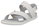 ECCO Sandale Samara 4 Strap (Vollnarbenleder) grau/silber Damen