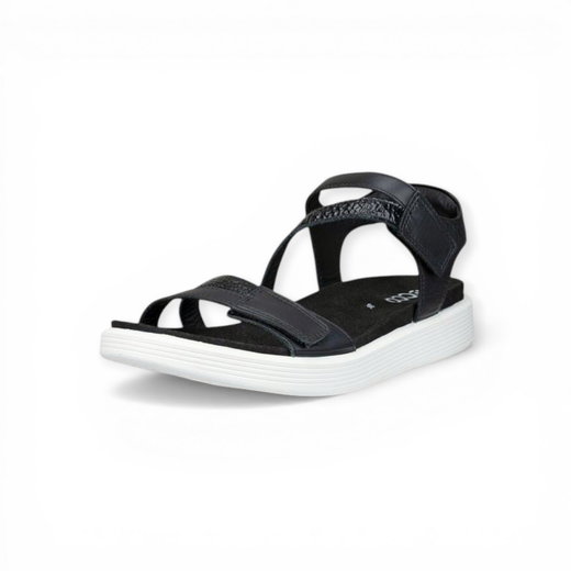 ECCO Sandale Soft (Vollnarbenleder) schwarz Damen