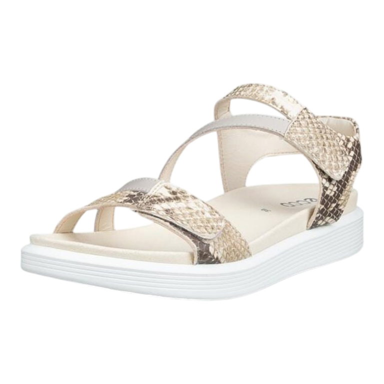 ECCO Sandale Soft (Vollnarbenleder) gold/braun Damen