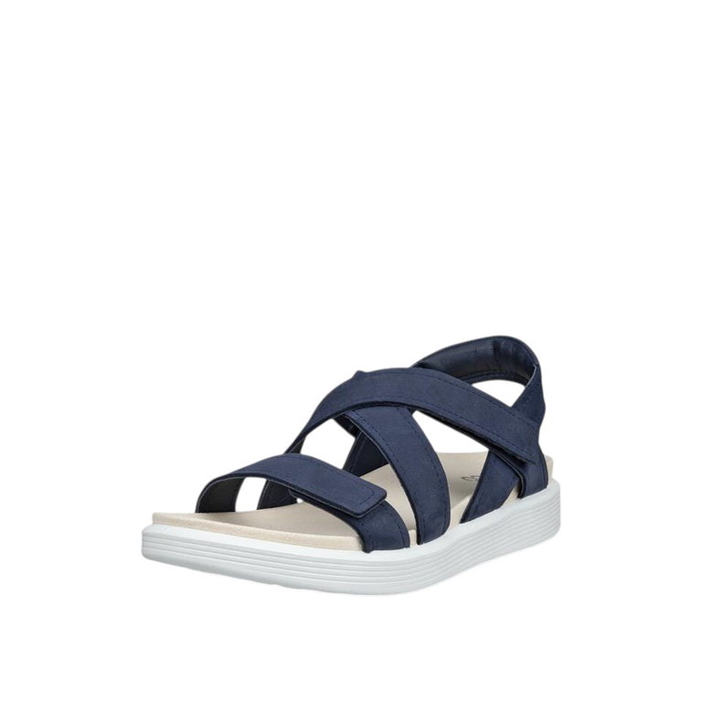ECCO sandały Soft (skóra premium) granatowe damskie