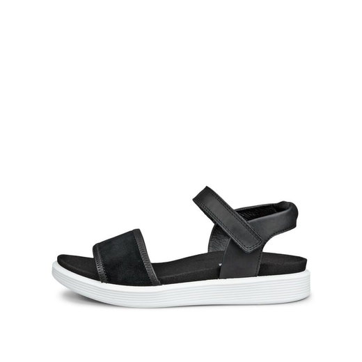 ECCO Sandale Soft (Vollnarbenleder) schwarz Damen