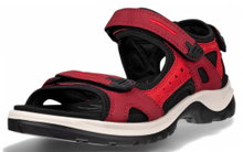 ECCO Sandale Yucatan Leder rot/schwarz Damen