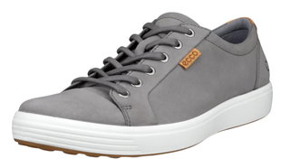ECCO Sneaker Mens Soft 7 (aus Premium-Leder) grau Herren