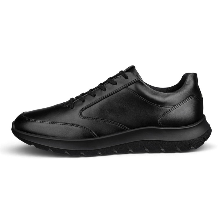 ECCO Sneaker City Stride (Vollnarbenleder) schwarz Herren