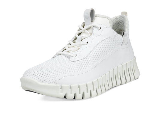 ECCO Sneaker Gruuv (Leder, perforiert) weiss Damen
