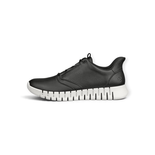 ECCO Sneaker Gruuv (Leder/Textil) 2026 schwarz/weiss Herren