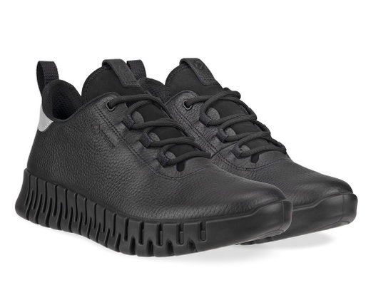 ECCO Sneaker Gruuv Lea GTX (ECCO-Leder) schwarz Damen