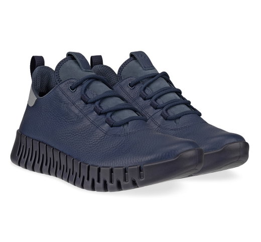 ECCO Sneaker Gruuv Lea GTX (ECCO-Leder) marineblau Damen
