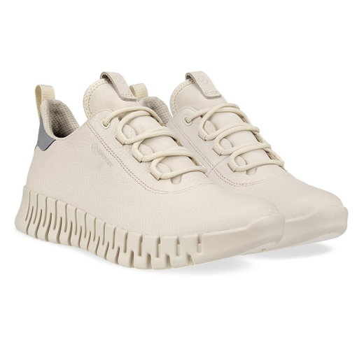 ECCO Sneaker Gruuv Lea GTX (ECCO-Leder) limestone Damen