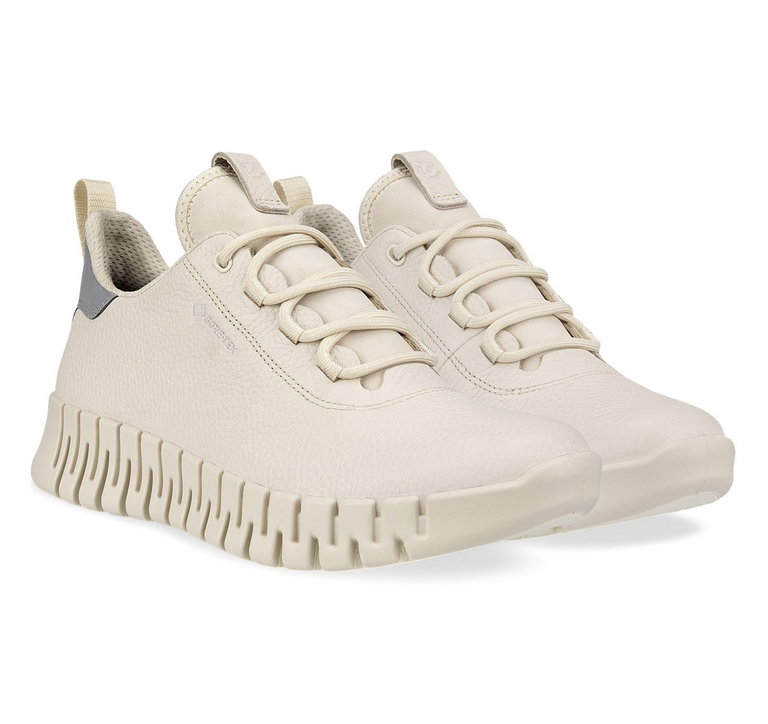 ECCO Sneaker Gruuv Lea GTX (ECCO Leather) limestone Ladies