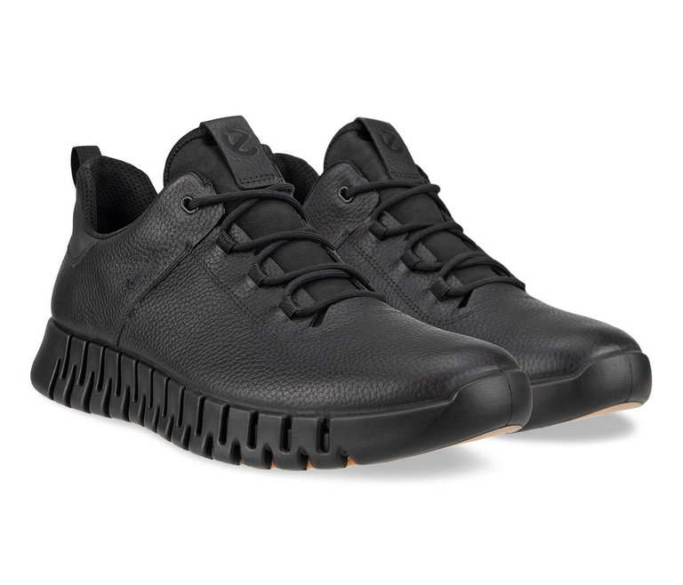 ECCO Sneaker Gruuv Lea GTX (Glattleder, wasserdicht) schwarz Herren