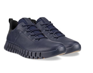 ECCO Sneaker Gruuv Lea GTX (Glattleder) navyblau Herren