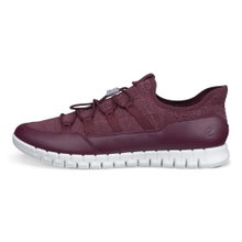 ECCO Sneaker Gruuv Lite (Leder/Textil) burgundrot Damen