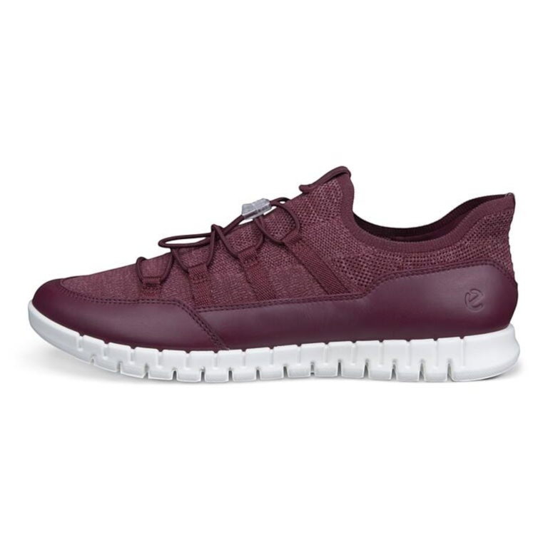 ECCO Sneaker Gruuv Lite (Leder/Textil) burgundrot Damen