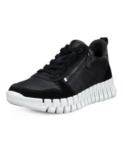 ECCO Sneaker Gruuv Zip Lace (Premium-Leder) schwarz Damen