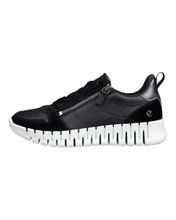 ECCO Sneaker Gruuv Zip Lace (Premium-Leder) schwarz Damen