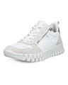 ECCO Sneaker Gruuv Zip Lace (Premium-Leder) weiss Damen