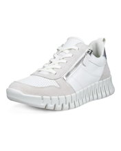 ECCO Sneaker Gruuv Zip Lace (Premium-Leder) weiss Damen