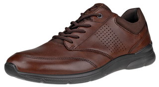 ECCO Sneaker Irving Low Lace (Vollnarbenleder) dunkelbraun Herren