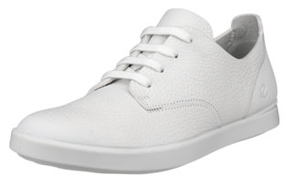 ECCO Leisure Lace Up Sneakers (soft premium leather) white ladies