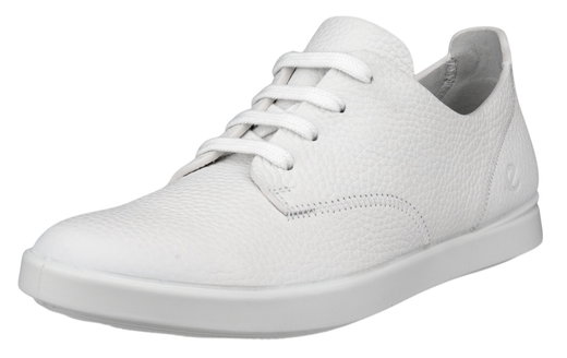 ECCO Sneaker Leisure Lace Up (weiches Premium-Leder) weiss Damen