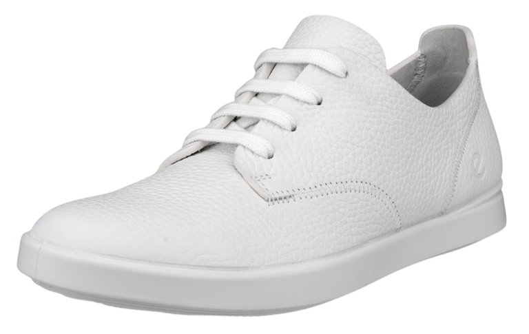 ECCO Leisure Lace Up Sneakers (soft premium leather) white ladies