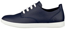 ECCO Sneaker Leisure Lace Up (weiches Premium-Leder) navyblau Damen