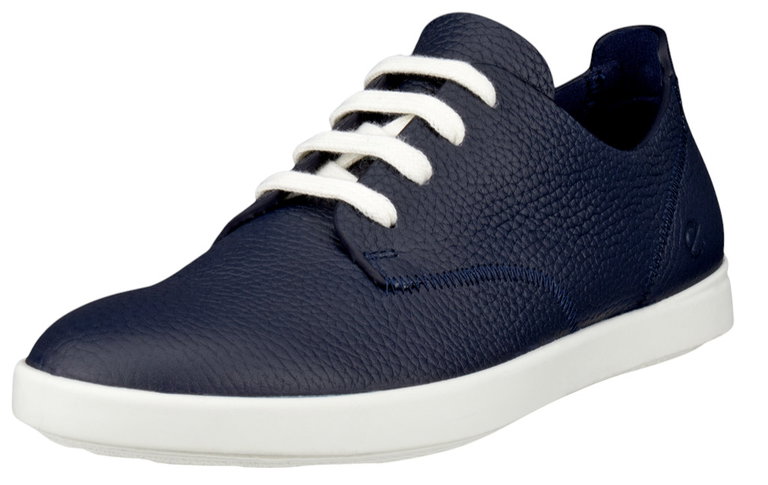 ECCO Sneaker Leisure Lace Up (weiches Premium-Leder) navyblau Damen