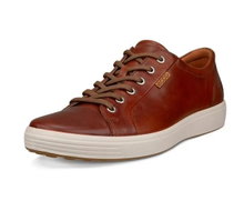 ECCO Sneaker Soft 7 (aus Premium-Leder) cognacbraun Herren