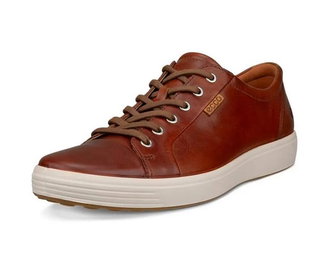 ECCO Sneaker Soft 7 (aus Premium-Leder) cognacbraun Herren