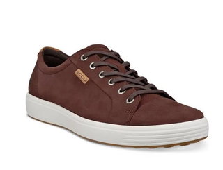 ECCO Sneaker Mens Soft 7 (aus Premium-Leder) dunkelbraun Herren