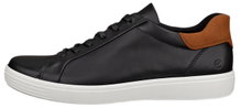 ECCO Sneaker Soft 7 Easy Slip Lace (Premium-Leder) schwarz/weiss Herren