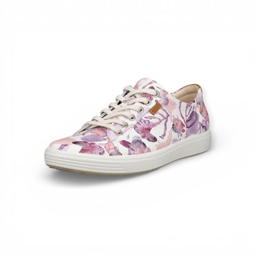 ECCO Sneaker Soft 7 (skóra licowa) biały/kolorowy damskie