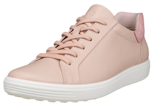 ECCO Sneaker Soft 7 Easy Slip Low (skóra premium) różowe damskie
