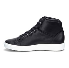 ECCO Sneaker Soft 7 High (leichte und flexible Sohle) schwarz Damen