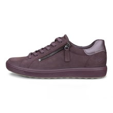 ECCO Sneaker Soft 7 Side Zip Lace (skóra licowa premium) ciemnofioletowy damski