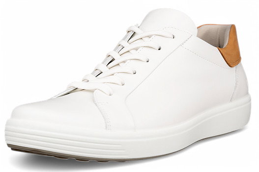 ECCO Sneaker Soft 7 Easy Slip Lace (Premium-Leder) weiss Herren