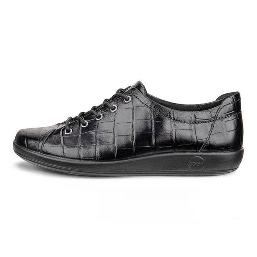 ECCO Sneaker Soft 2.0 Tie (leichte und flexible Sohle) 2026 schwarz Damen