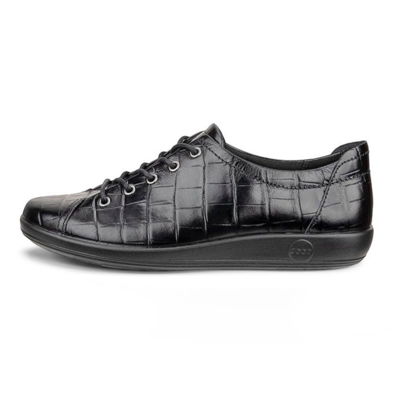 ECCO Sneaker Soft 2.0 Tie (leichte und flexible Sohle) 2026 schwarz Damen