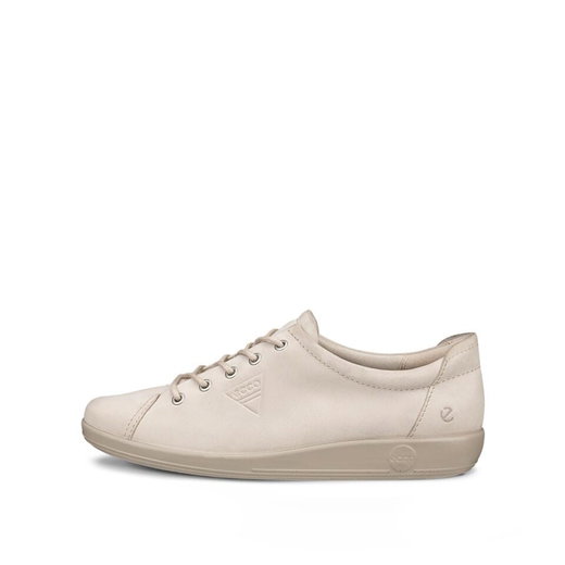 ECCO Sneaker Soft 2.0 Tie (leichte und flexible Sohle) hellgrau Damen