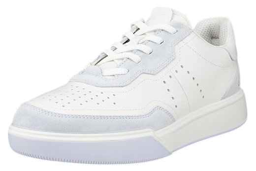 ECCO Sneaker Street Court Lea (Premium-Leder) weiss/violett Damen