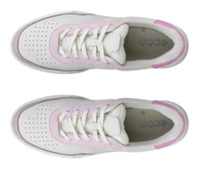 ECCO Sneaker Street Court Lea (Premium-Leder) weiss/rosa/lila Damen