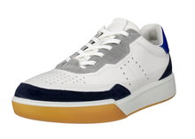 ECCO Sneaker Street Court Lea (Premium Leder) weiss/marineblau Herren