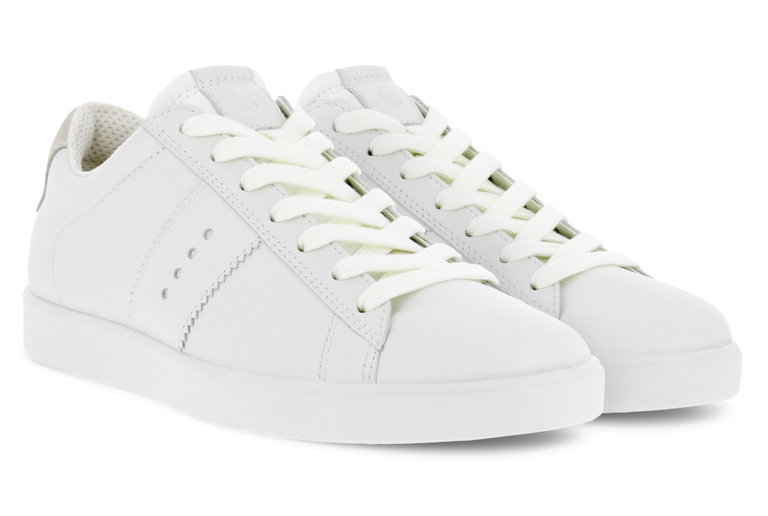ECCO Sneaker Street Lite (Premium-Leder, hoher Tragekomfort) weiss Damen