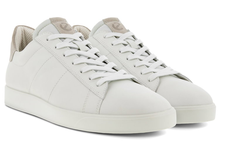ECCO Sneaker Street Lite (skóra premium) białe męskie